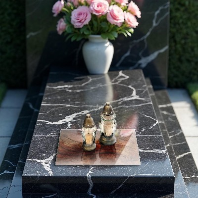 Grabkerze Untersetzer Holzplankenstruktur