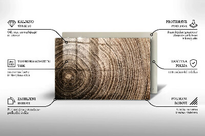Grabkerze Untersetzer Baumringe Holz