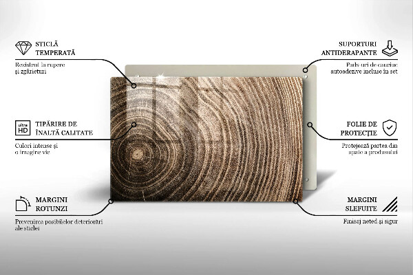 Grabkerze Untersetzer Baumringe Holz
