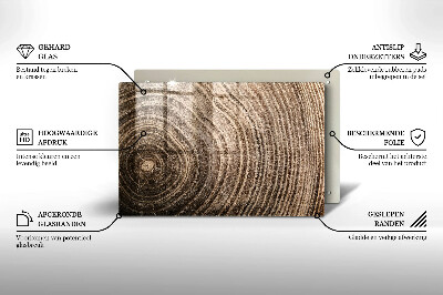 Grabkerze Untersetzer Baumringe Holz