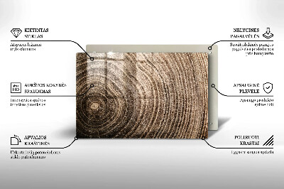 Grabkerze Untersetzer Baumringe Holz
