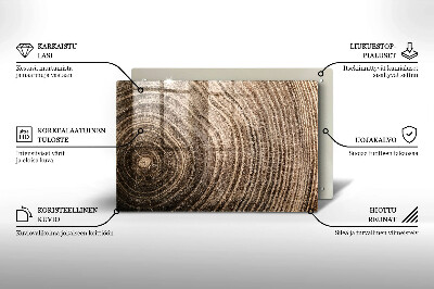 Grabkerze Untersetzer Baumringe Holz