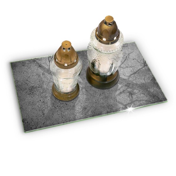 Glasunterlage für Grabkerzen Betonsteinstruktur