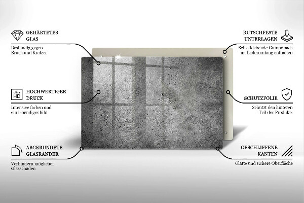 Glasunterlage für Grabkerzen Betonsteinstruktur