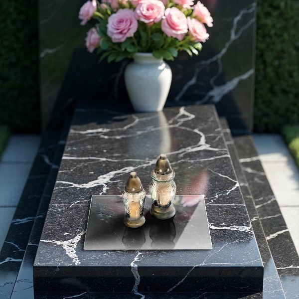 Grabkerze Untersetzer Eleganter Marmor
