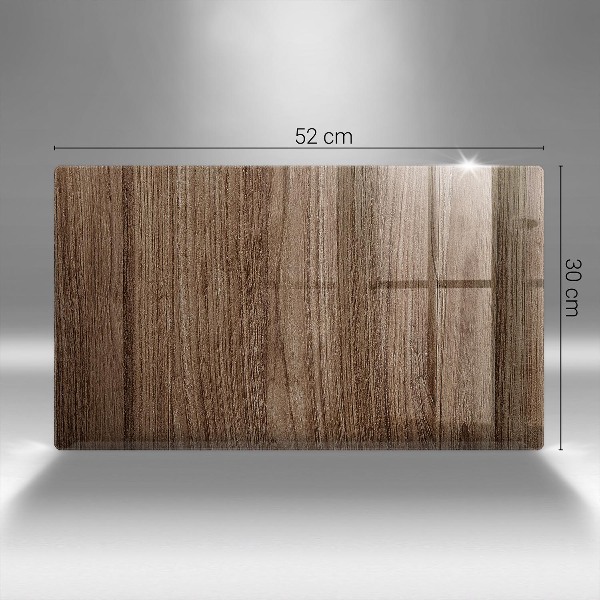 Glasunterlage für Grabkerzen Holzstruktur