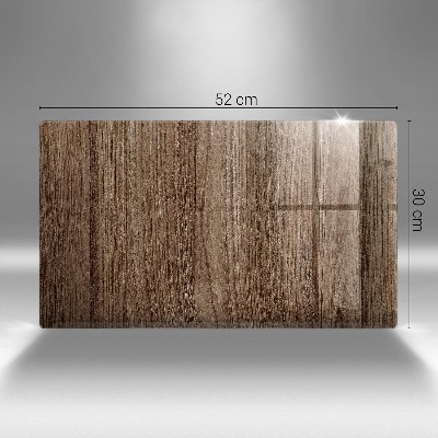 Glasunterlage für Grabkerzen Holzstruktur