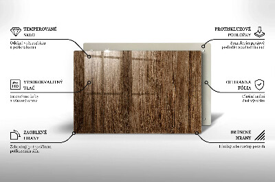 Glasunterlage für Grabkerzen Holzstruktur
