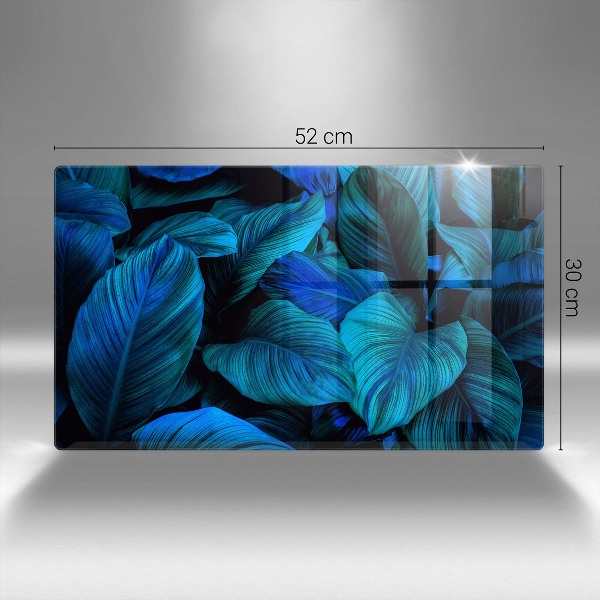 Glasunterlage für Grabkerzen Blätter der Dschungelvegetation