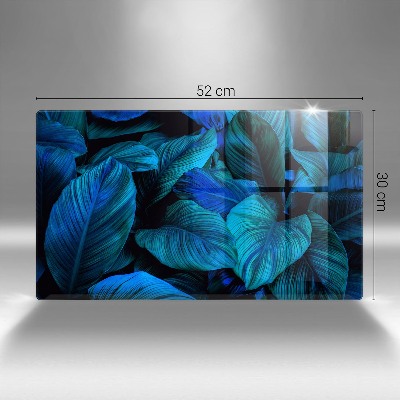 Glasunterlage für Grabkerzen Blätter der Dschungelvegetation