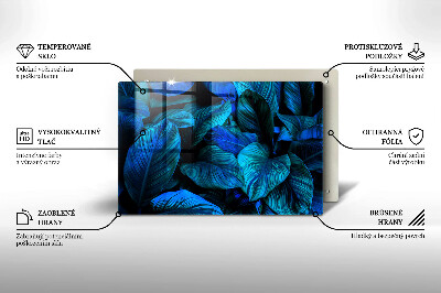 Glasunterlage für Grabkerzen Blätter der Dschungelvegetation
