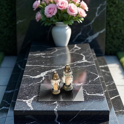 Grabkerze Untersetzer Steintextur