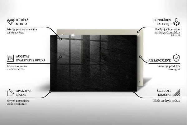 Glasunterlage für Grabkerzen Gesteinsstruktur