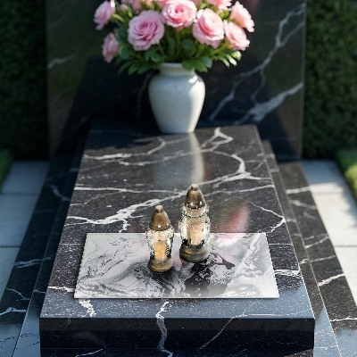 Grabkerze Untersetzer Tintenabstraktion