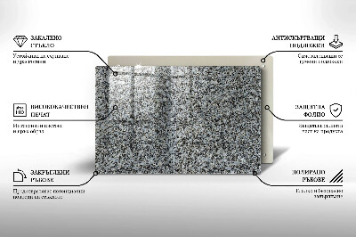 Glasunterlage für Grabkerzen Steintextur
