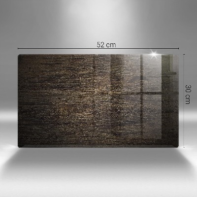 Glasunterlage für Grabkerzen Holzstruktur Rinde