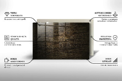 Glasunterlage für Grabkerzen Holzstruktur Rinde