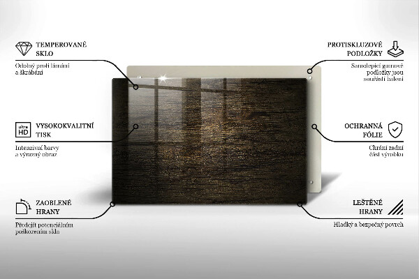 Glasunterlage für Grabkerzen Holzstruktur Rinde