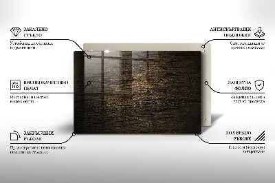 Glasunterlage für Grabkerzen Holzstruktur Rinde