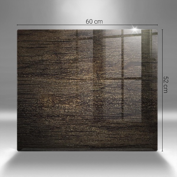 Glasunterlage für Grabkerzen Holzstruktur Rinde