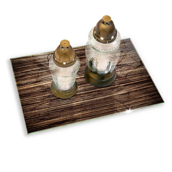 Grabkerze Untersetzer Holzstruktur