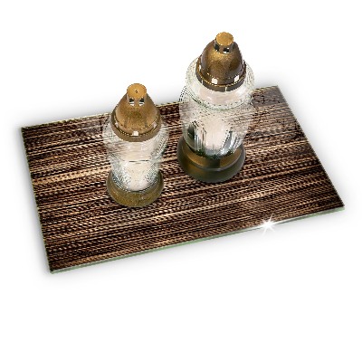 Grabkerze Untersetzer Holzstruktur