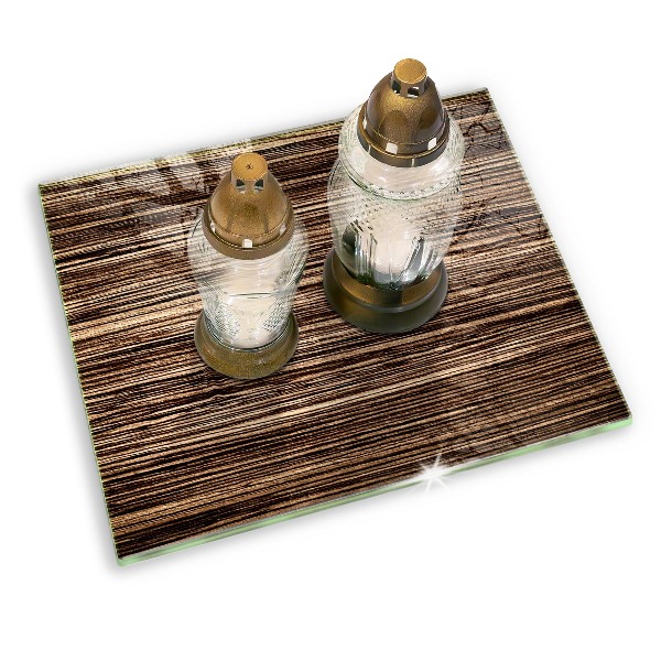 Grabkerze Untersetzer Holzstruktur