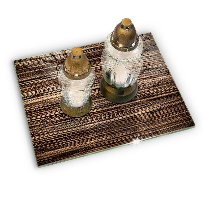 Grabkerze Untersetzer Holzstruktur