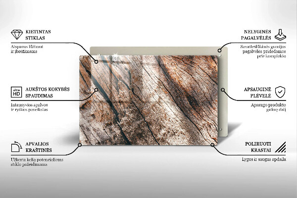 Glasunterlage für Grabkerzen Holzkonstruktion