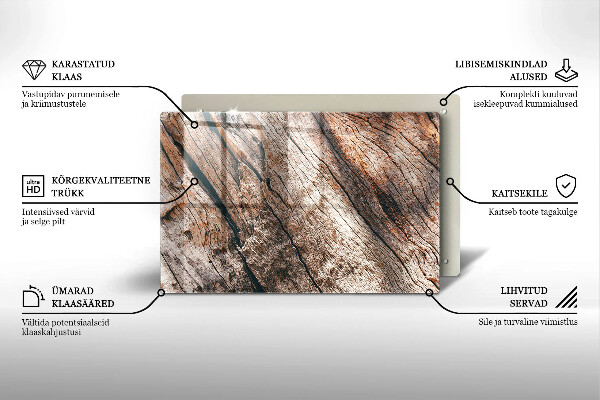 Glasunterlage für Grabkerzen Holzkonstruktion