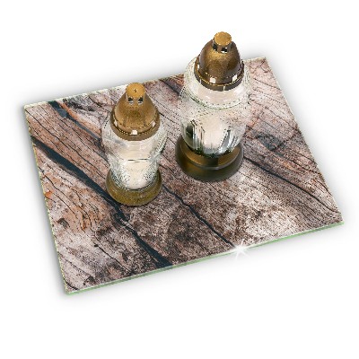 Glasunterlage für Grabkerzen Holzkonstruktion