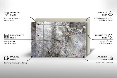 Glasunterlage für Grabkerzen Steintextur
