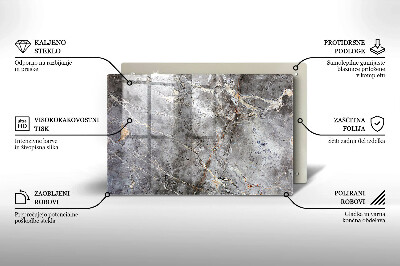 Glasunterlage für Grabkerzen Steintextur