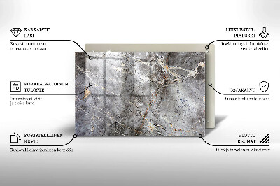 Glasunterlage für Grabkerzen Steintextur