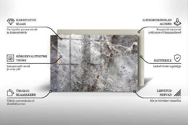 Glasunterlage für Grabkerzen Steintextur