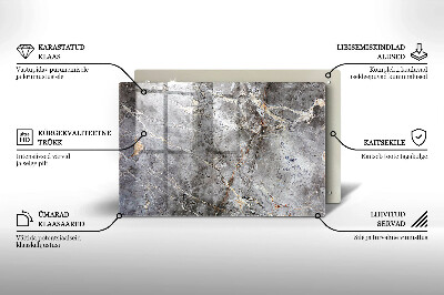 Glasunterlage für Grabkerzen Steintextur