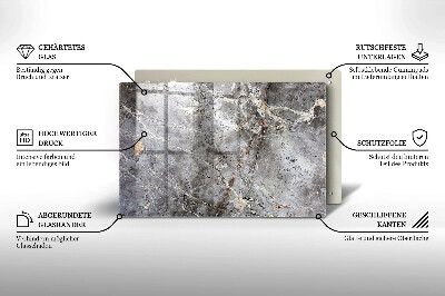 Glasunterlage für Grabkerzen Steintextur