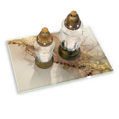 Grabkerze Untersetzer Abstraktes Gold