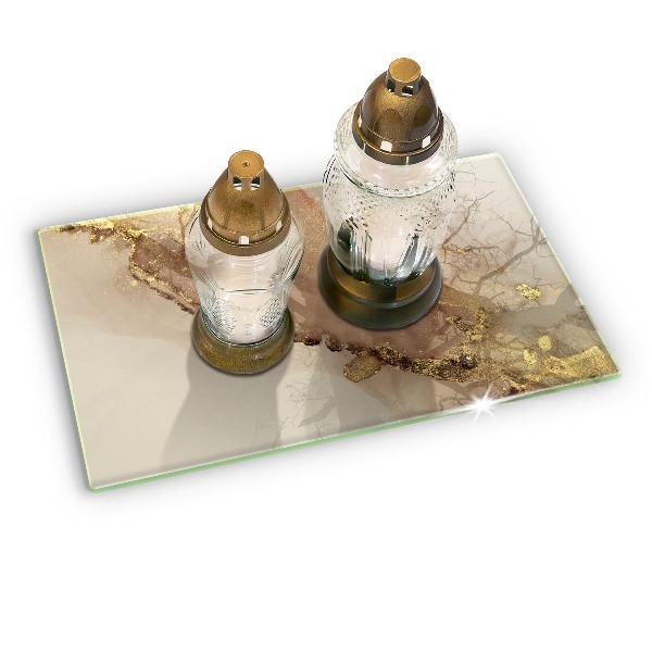 Grabkerze Untersetzer Abstraktes Gold