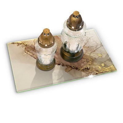 Grabkerze Untersetzer Abstraktes Gold