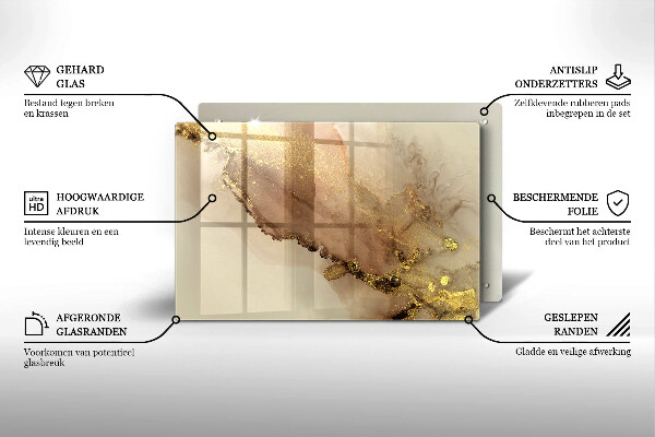 Grabkerze Untersetzer Abstraktes Gold