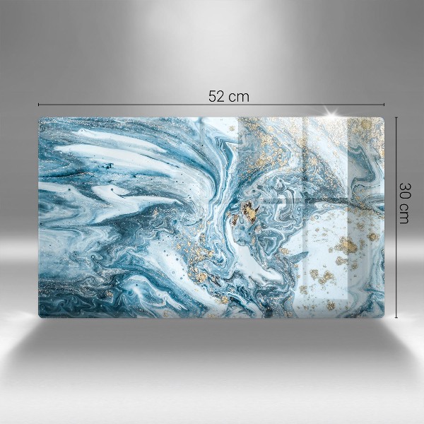 Glasunterlage für Grabkerzen Struktur mit Gold