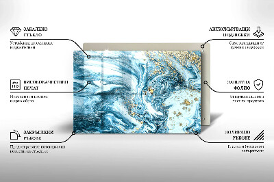 Glasunterlage für Grabkerzen Struktur mit Gold