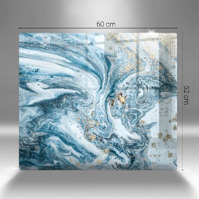 Glasunterlage für Grabkerzen Struktur mit Gold