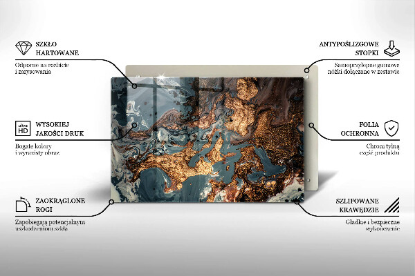 Grabkerze Untersetzer Goldene Felsformation