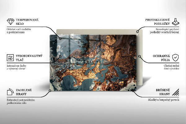 Grabkerze Untersetzer Goldene Felsformation