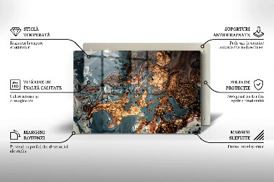 Grabkerze Untersetzer Goldene Felsformation