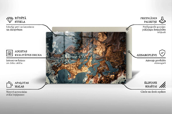 Grabkerze Untersetzer Goldene Felsformation