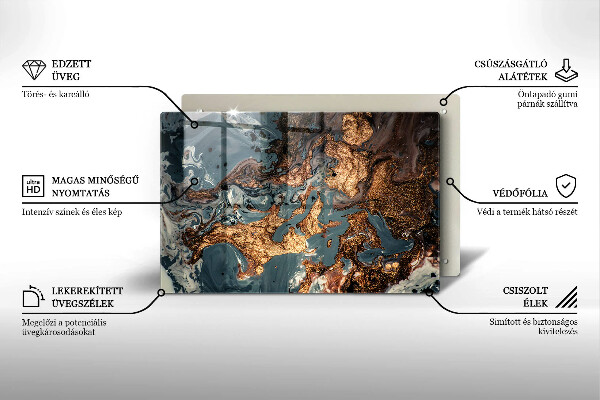 Grabkerze Untersetzer Goldene Felsformation