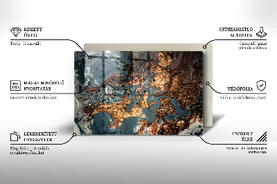 Grabkerze Untersetzer Goldene Felsformation